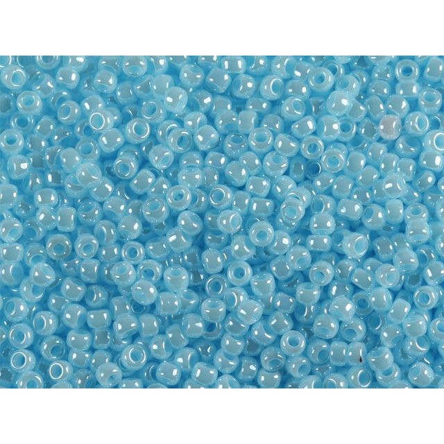 TOHO Bead Round 11/0, Opaque-Lustered Baby Blue, 2.5-Inch Tube