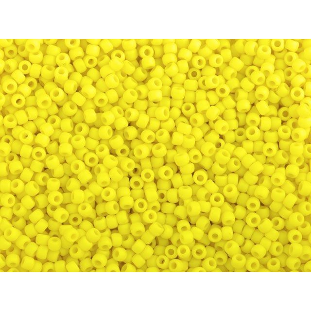 TOHO Bead Round 11/0, Opaque-Frosted Dandelion, 2.5-Inch Tube