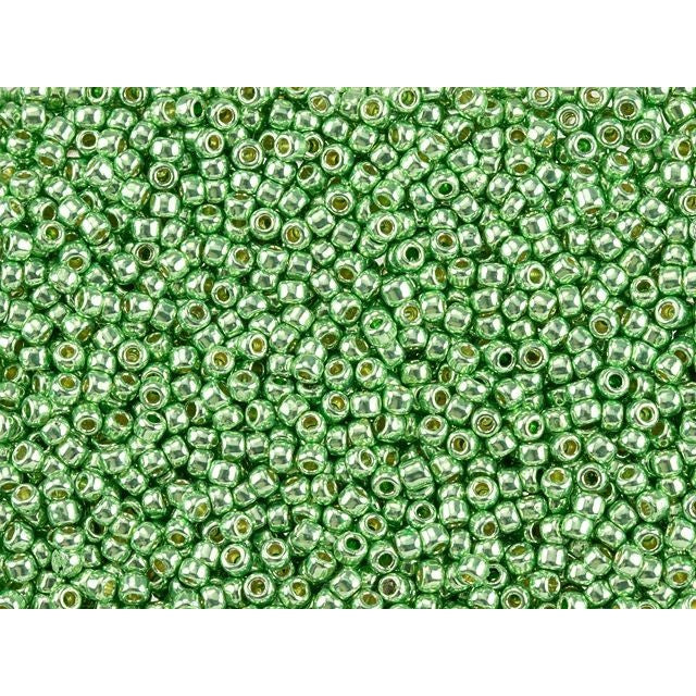 TOHO Round Bead 11/0 PermaFinish Galvanized Sea Foam 2.5-Inch Tube