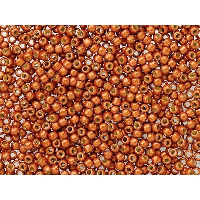 TOHO Bead Round 11/0, Matte Galvanized Saffron PermaFinish 2.5-Inch Tube