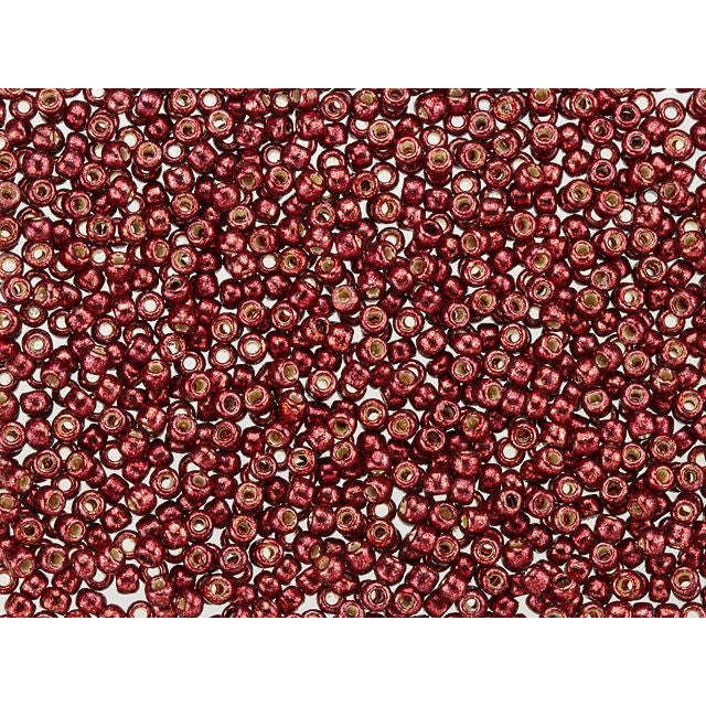 TOHO Bead Round 11/0, Galvanized Brick Red PermaFinish 2.5-Inch Tube