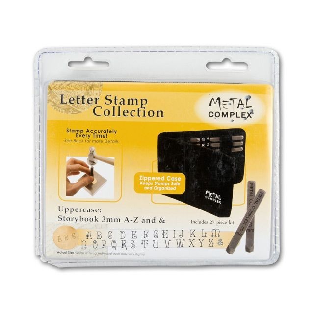 Metal Complex 3mm Upper Case 27 pc. Storybook Alphabet Metal Stamp Set