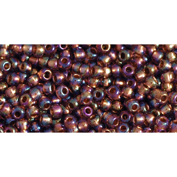 TOHO Round 11/0, Tube 2.5" : Copper-Lined Rainbow Lt Amethyst