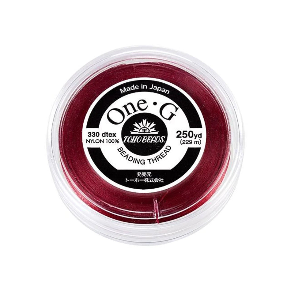 TOHO One-G Thread 250 Yard Spool, Red