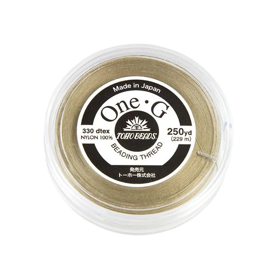 TOHO One-G Thread 250 Yard Spool, Sand Ash