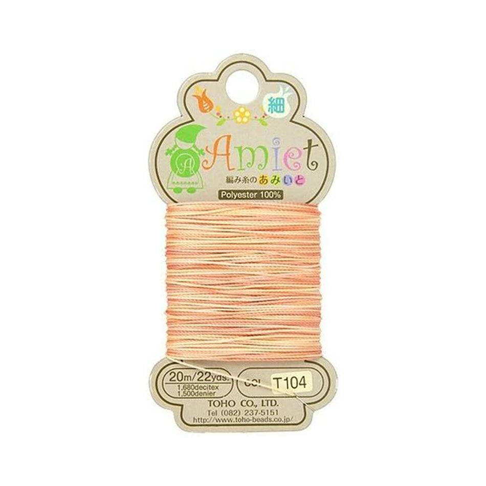 TOHO Amiet Thread : Fine Peach Variegated