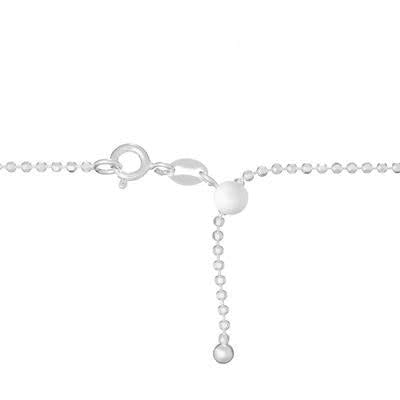 22 Inch Sterling Silver Adjustable 1.5mm Diamond Cut Ball Chain Necklace