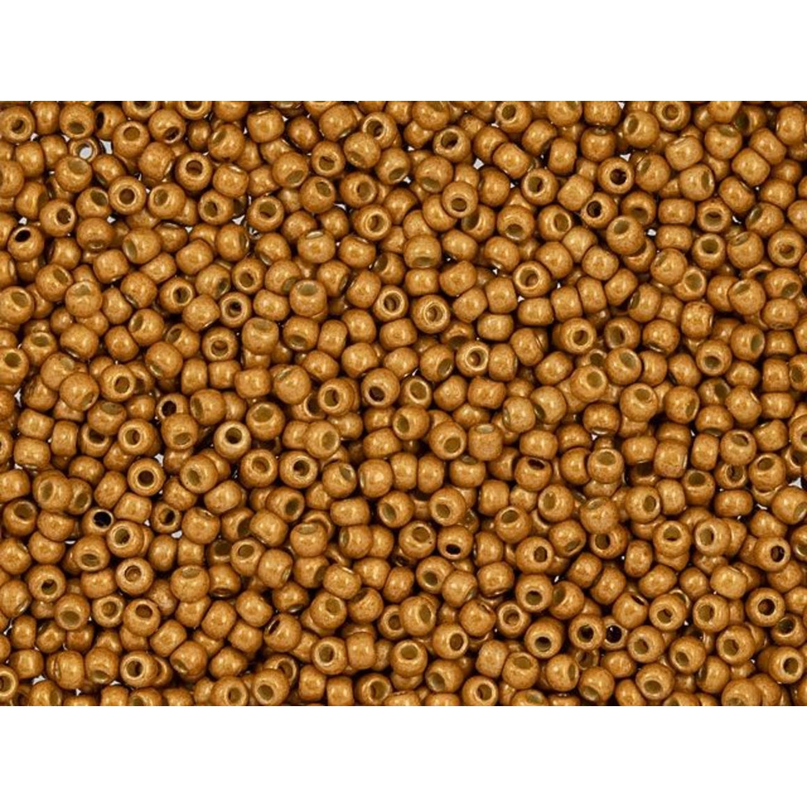 TOHO Round Bead 11/0 PermaFinish Matte Galvanized Old Gold 2.5-Inch Tube