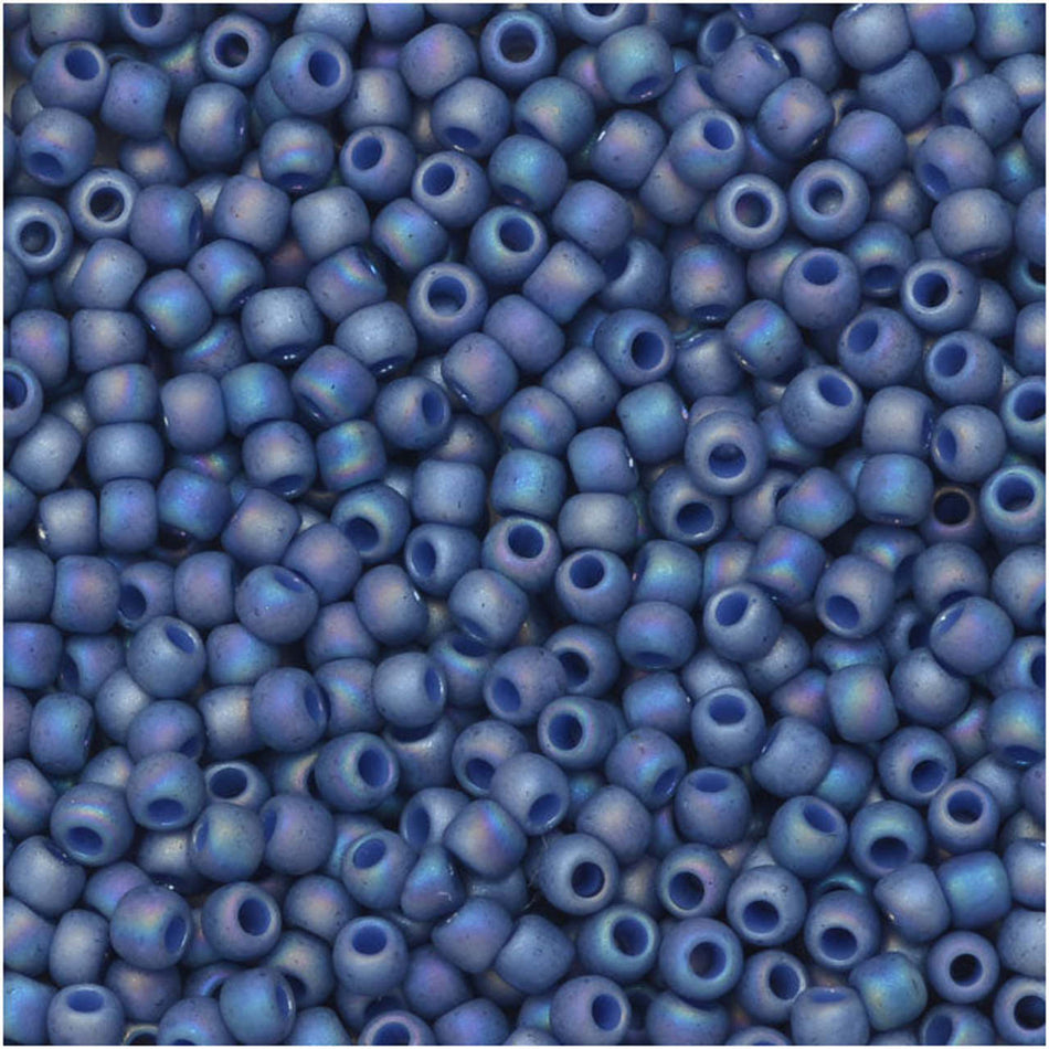 TOHO Bead Round 11/0 Semi-Glazed Soft Blue AB 2.5-Inch Tube