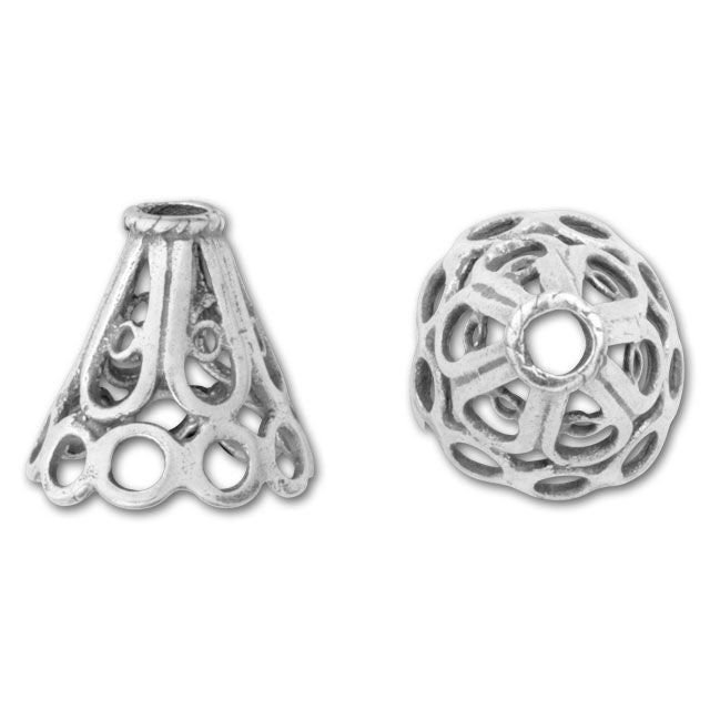 Bali Silver Open Filigree Cone