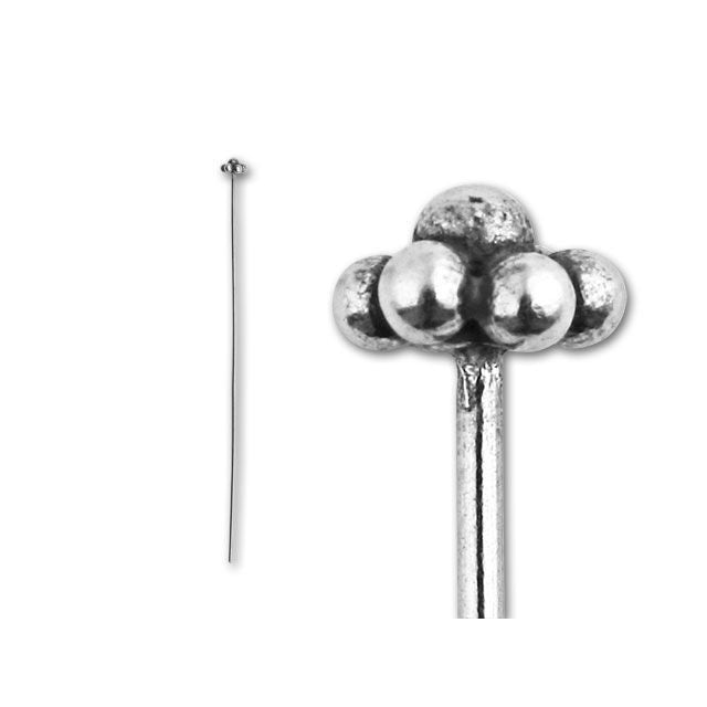 Bali Silver Head Pin with Granulation