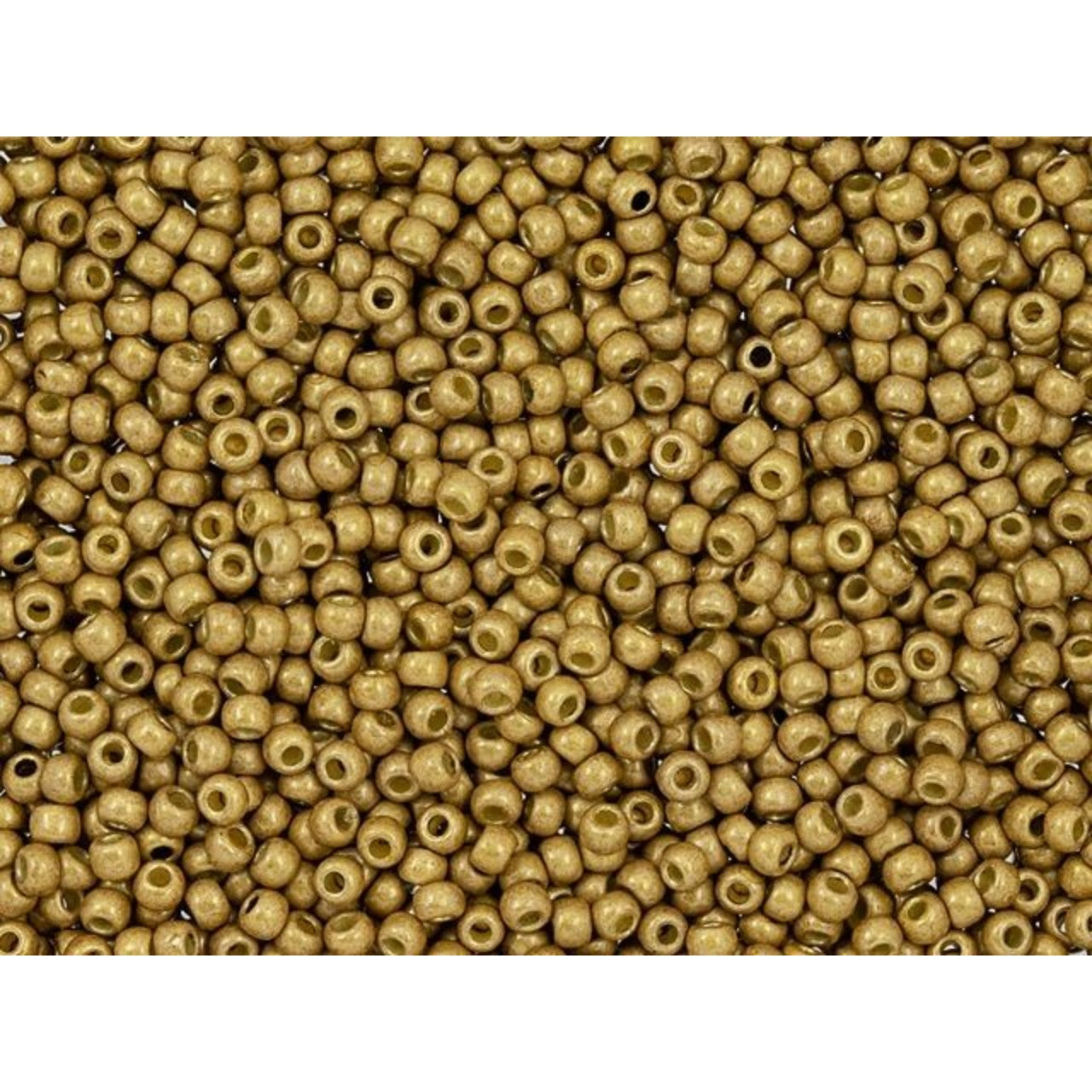 TOHO Round Bead 11/0 PermaFinish Matte Galvanized Golden Fleece 2.5-Inch Tube