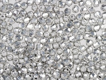 2mm Silver Faceted Czech Fire Polish Beads