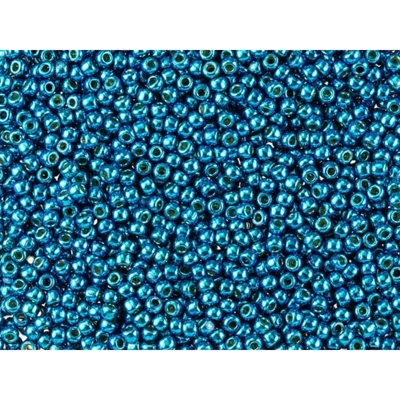 TOHO Round Bead 11/0 PermaFinish Galvanized Turkish Blue 2.5-Inch Tube