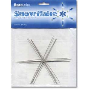 The Beadsmith Metal Wire Snowflake Forms - Fun Craft Beading Project 4 1/2 Inches