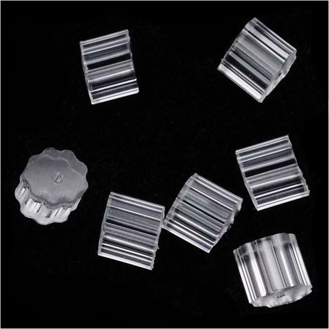 Clear Rubber Earwire Clutch - Min Qty 20 (10 Pieces)