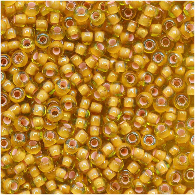 TOHO Round Seed Beads 11/0 302 Jonquil/Apricot Lined