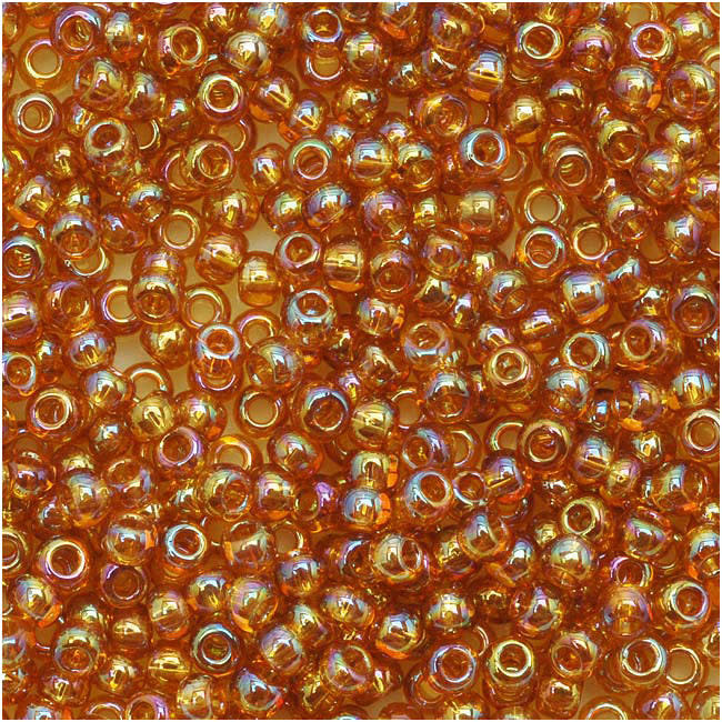 TOHO Round Seed Beads 11/0 162C Transparent Rainbow Topaz