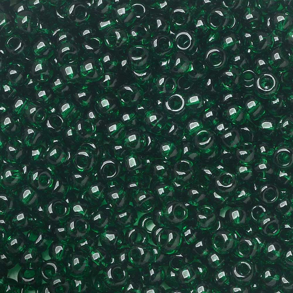 TOHO Seed Beads, Round 11/0, 939, Transparent Green Emerald