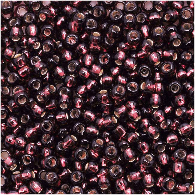 TOHO Round Seed Beads 11/0 26C Silver Lined Amethyst