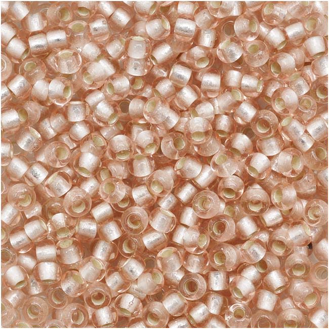 TOHO Round Seed Beads 11/0 31F Silver Lined Frosted Rosaline