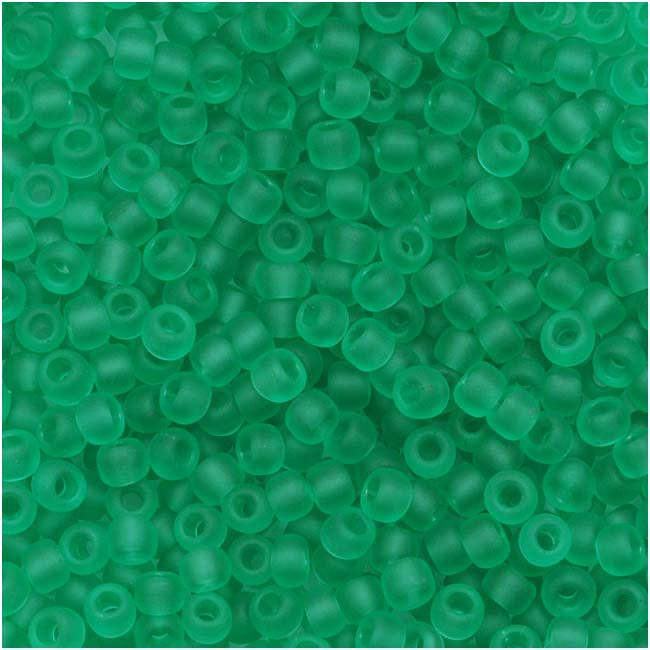 TOHO Round Seed Beads 11/0 72F Transparent Frosted Dark Peridot