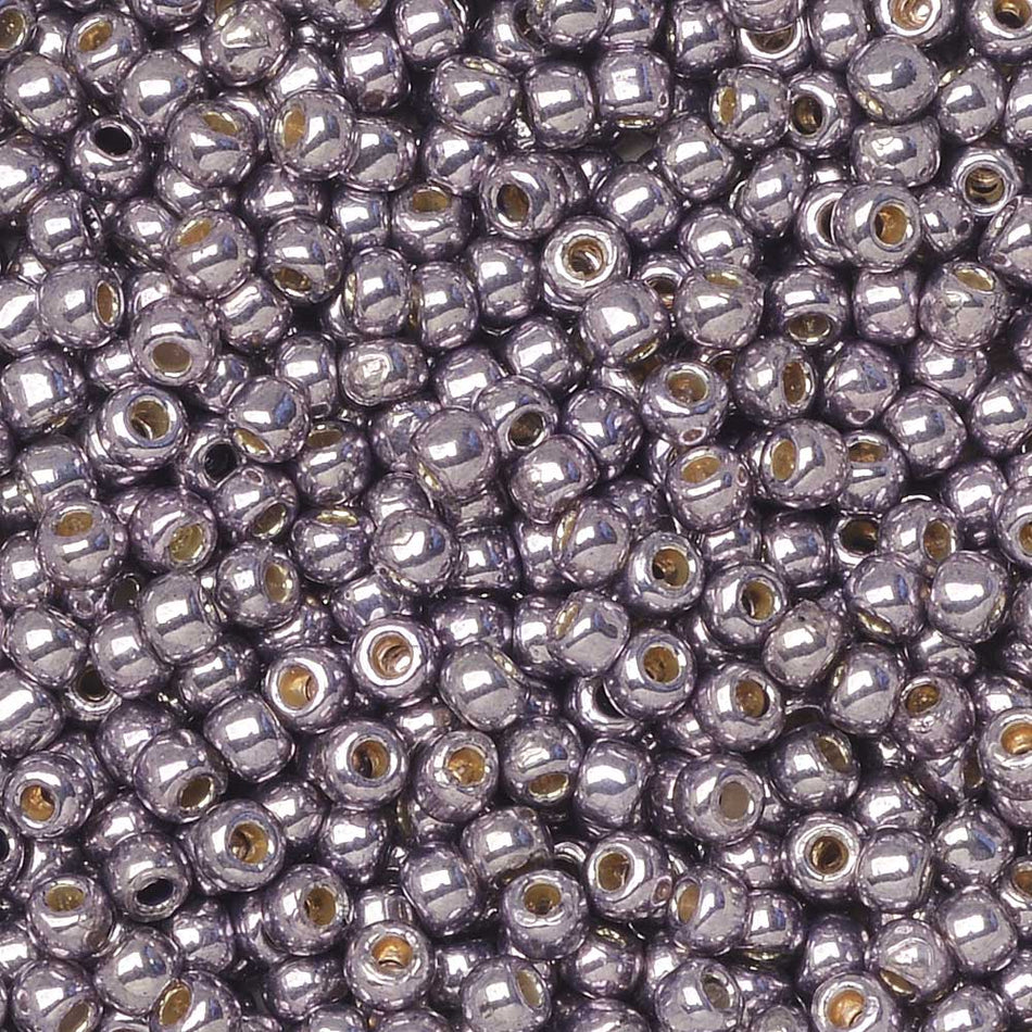 TOHO Seed Beads, Round 11/0, PF568, PermaFinish Galvanized Gunmetal Gray