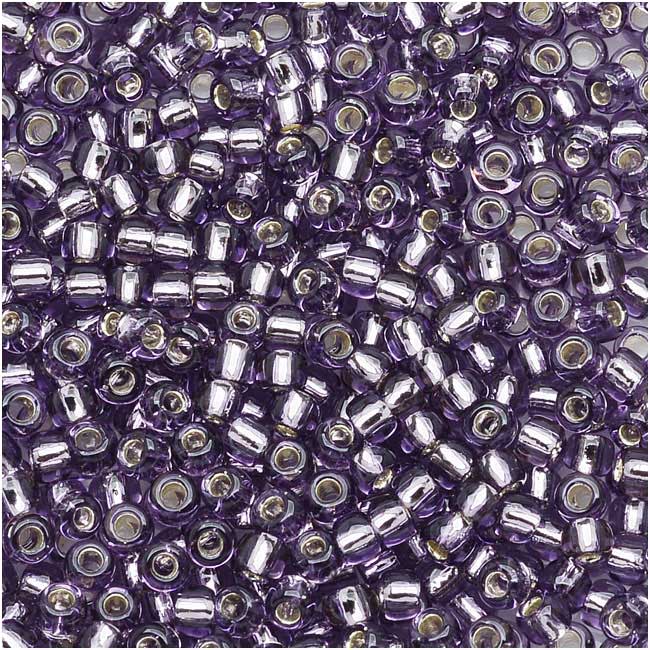 TOHO Round Seed Beads 11/0 39, - Silver Lined Tanzanite