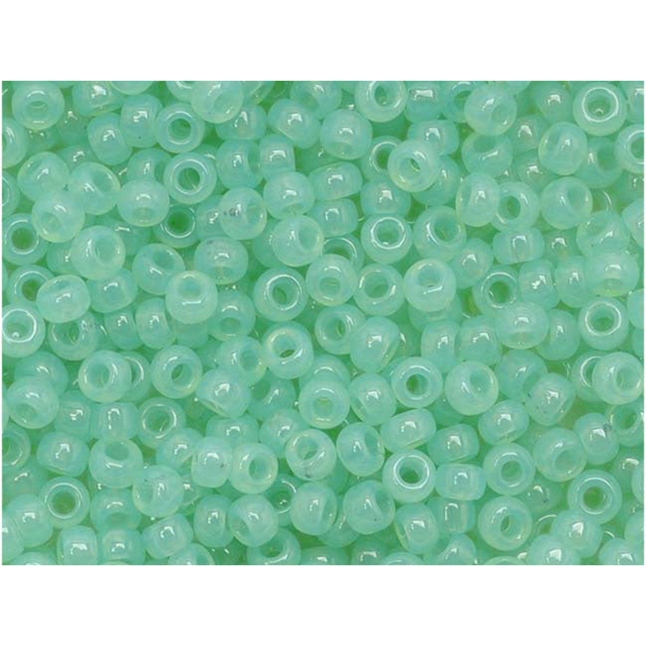 Toho 11/0 Round Seed Bead Milky Kiwi, 2.5-Inch Tube