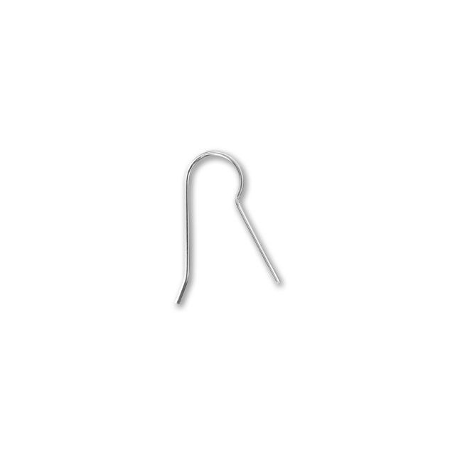 Sterling Silver Earwire No Loop, Medium Blank (1 Pair)