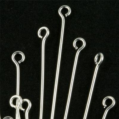 2 Inch Silver Plated 21 Gauge Eyepins - Goody Beads