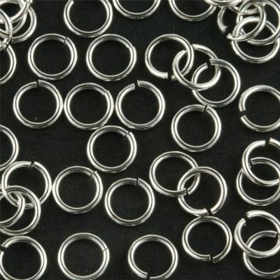 6mm Silver Plated 19 Gauge Round Jump Ring - Goody Beads