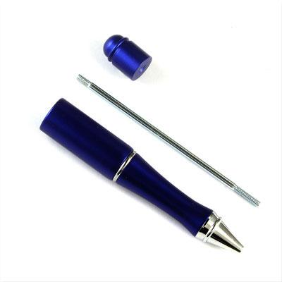 Rich Blue  - Metal Bead Pen