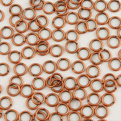 6mm Copper Plated 18 Gauge Round Jump Rings - Goody Beads