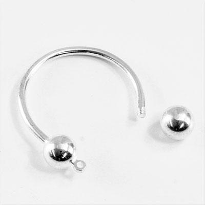 Silver Plated Horseshoe Keyring - Goody Beads