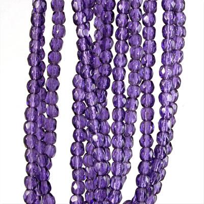 3mm Czech Fire Polish Tanzanite Beads - Goody Beads