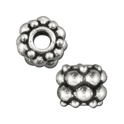 9mm Silver Plated Bali Style Round Bead - Goody Beads