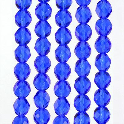 8mm Czech Fire Polish Sapphire Beads - Goody Beads