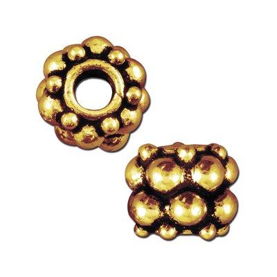 9x7mm Brass Plated Antique Gold Bali Style Spacers - Goody Beads