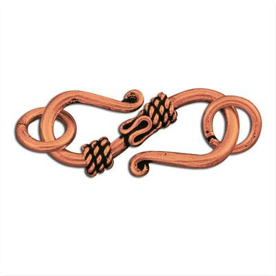 22mm Copper Bali Style Shepherd's Hook Clasp - Goody Beads