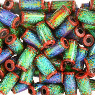 17mm Fancy Tube Mood Beads