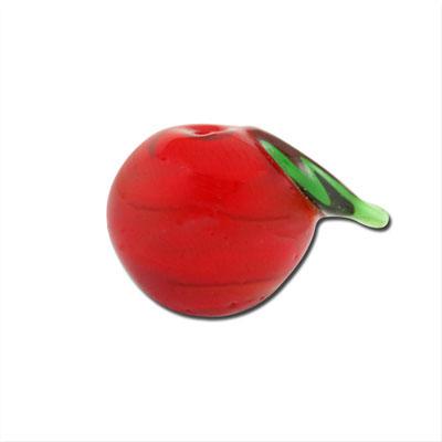 12mm Red Apple Glass Beads - Goody Beads