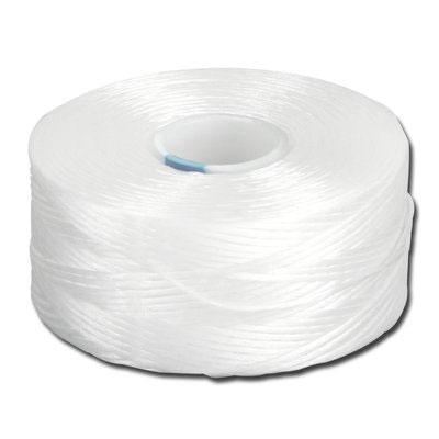 Size AA White Superlon Beading Thread Bobbin - Goody Beads