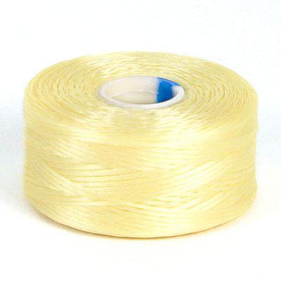 Size AA Cream Superlon Beading Thread Bobbin - Goody Beads