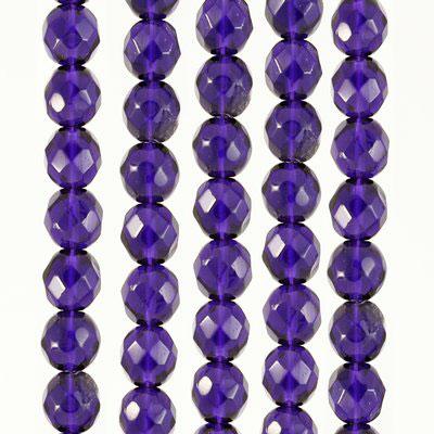 8mm Czech Fire Polish Tanzanite Beads - Goody Beads