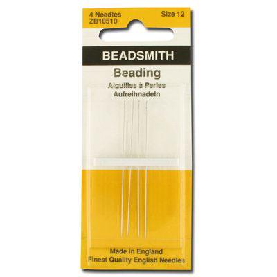 #12 Long English Beading Needles - 4 Pack - Goody Beads