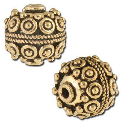 12mm Golden Plated Bali Style Beads - Goody Beads