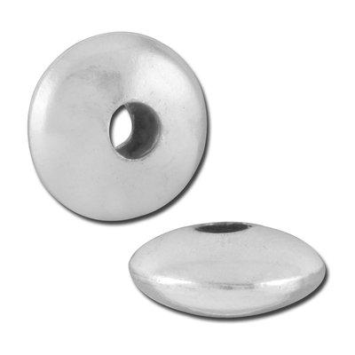 12mm Silver Plated Bali Style Rondelle Spacer Bead - Goody Beads