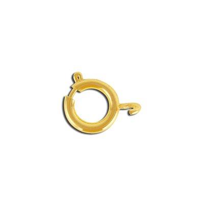 7mm Gold Plated Spring Ring Clasp - Goody Beads