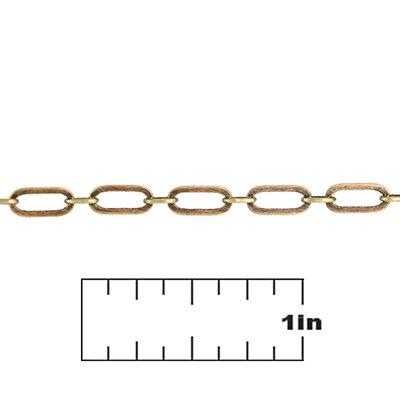 6mm Antique Brass Long & Short Chain - Goody Beads